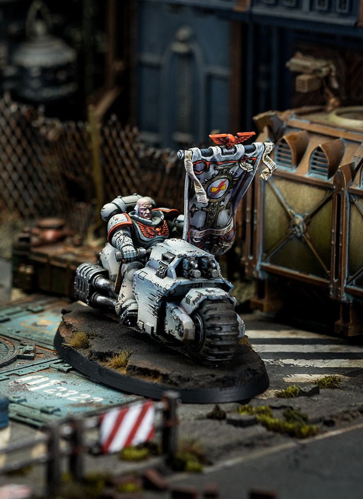White Scars Characters - Primaris Ancient on bike