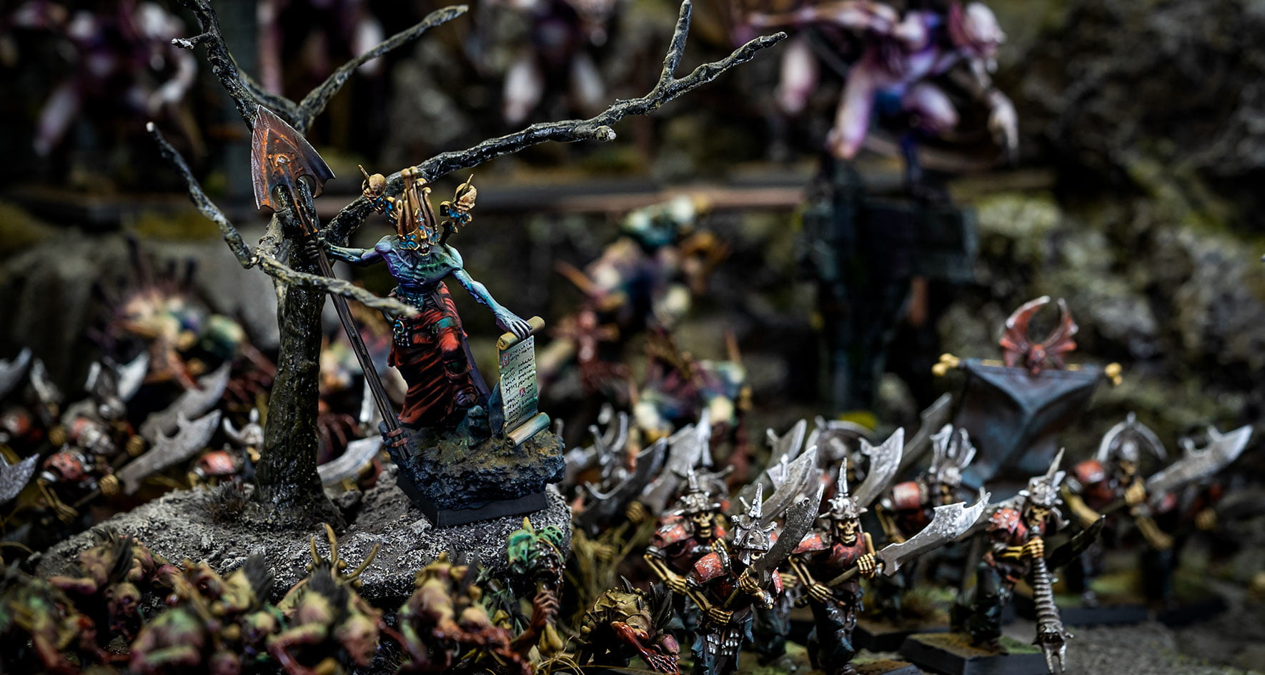 Flesh eater courts painted miniatures