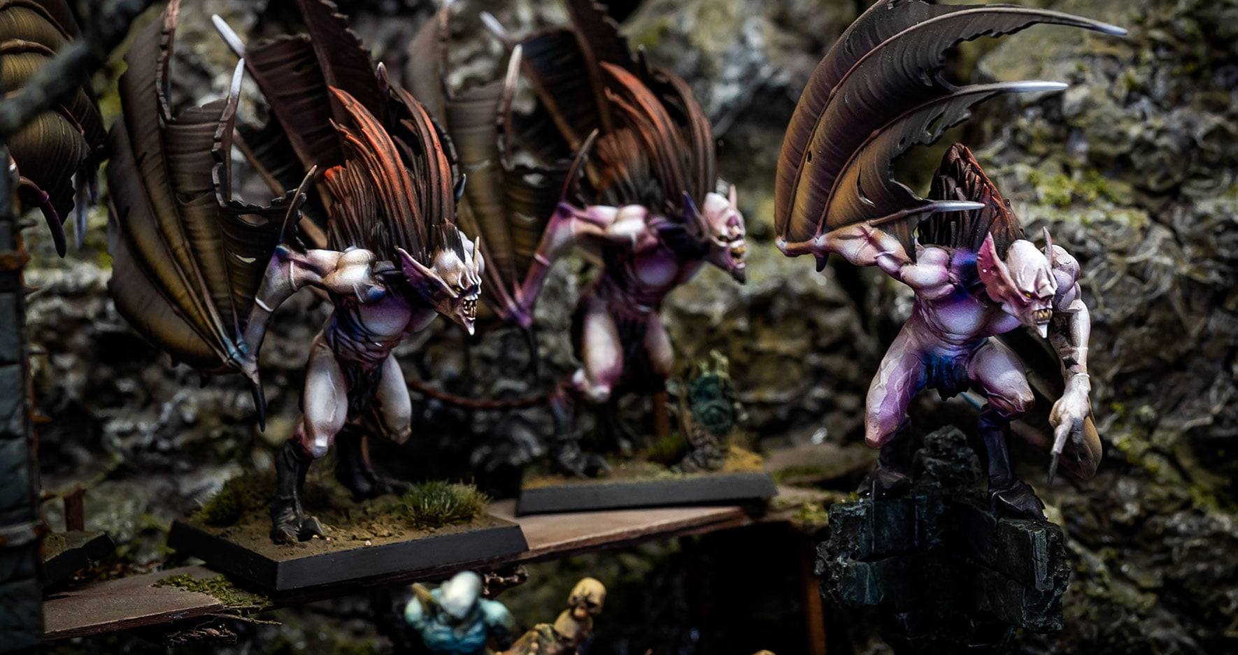 Flesh eater courts painted miniatures