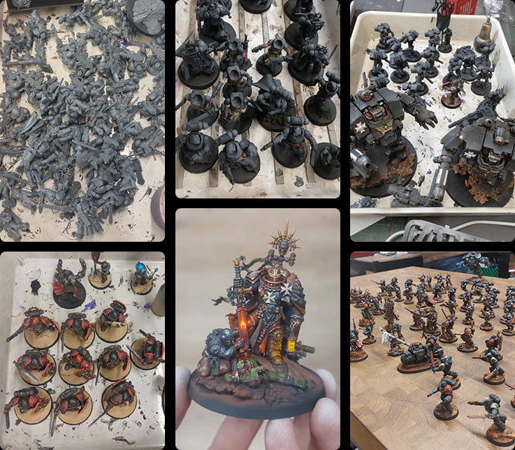 Black Templars Army assembling and painting process