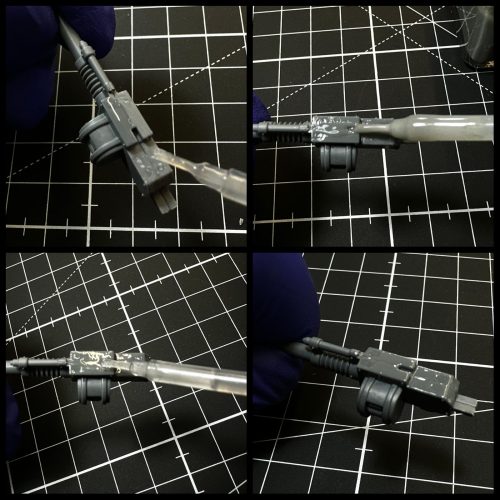 Uso de sprue glue en el proceso de cómo montar Warhammer para disimular juntas