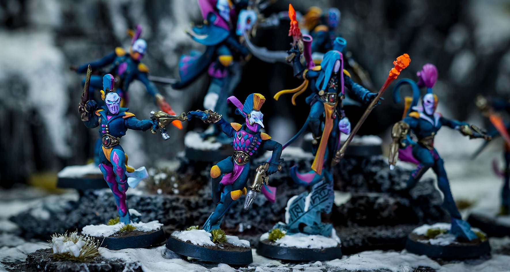 Kill Team Arlequines miniaturas pintadas