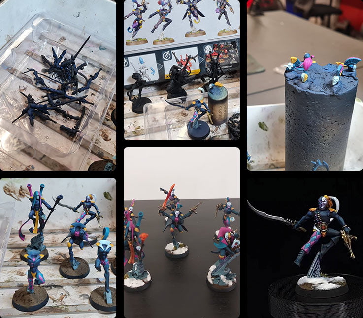 Proceso de montaje y pintado del Kill Team Arlequines