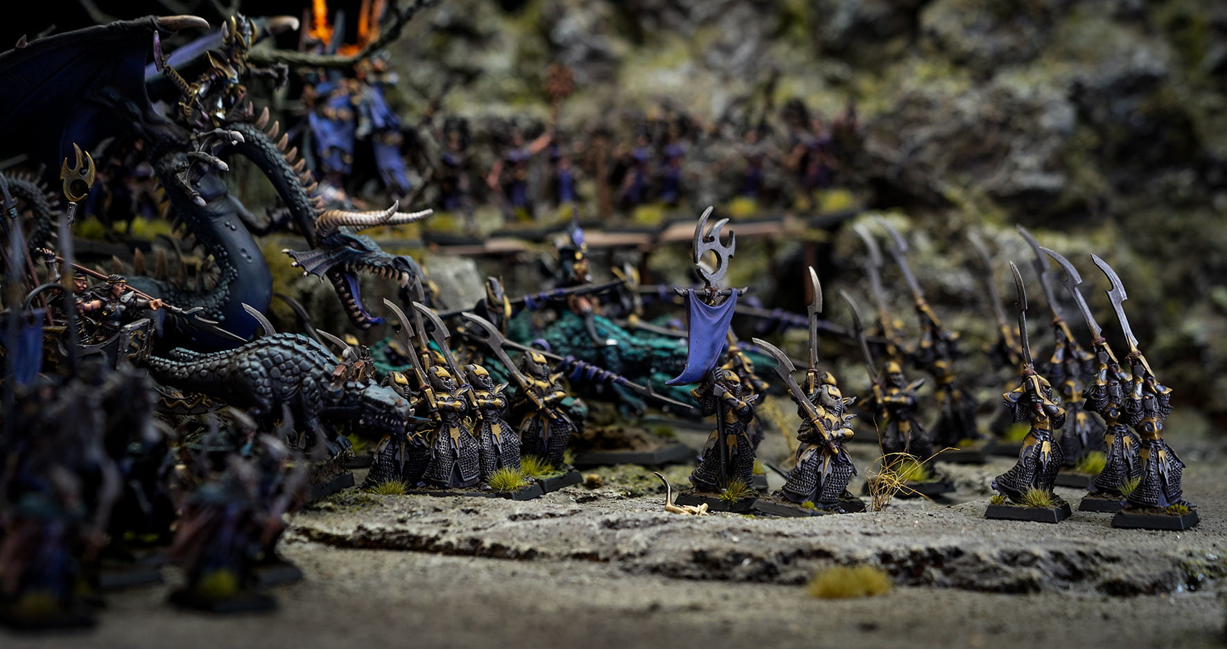Dark Elves Army painted miniatures