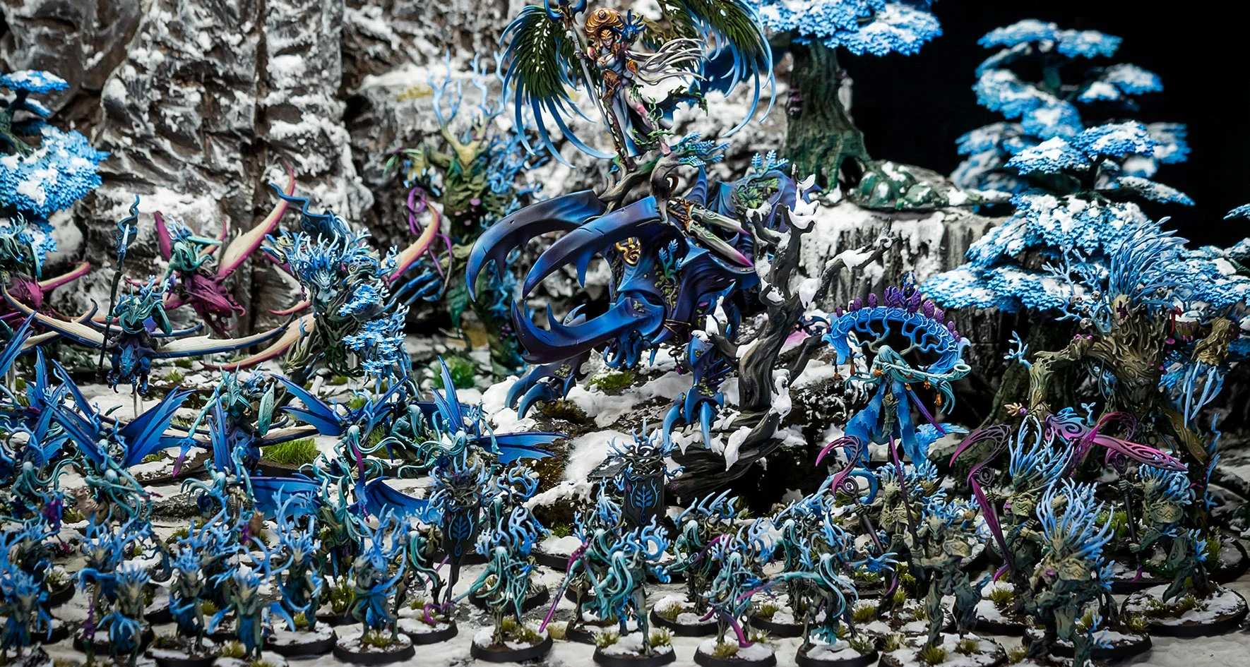 Winter Sylvaneth Army painted miniatures
