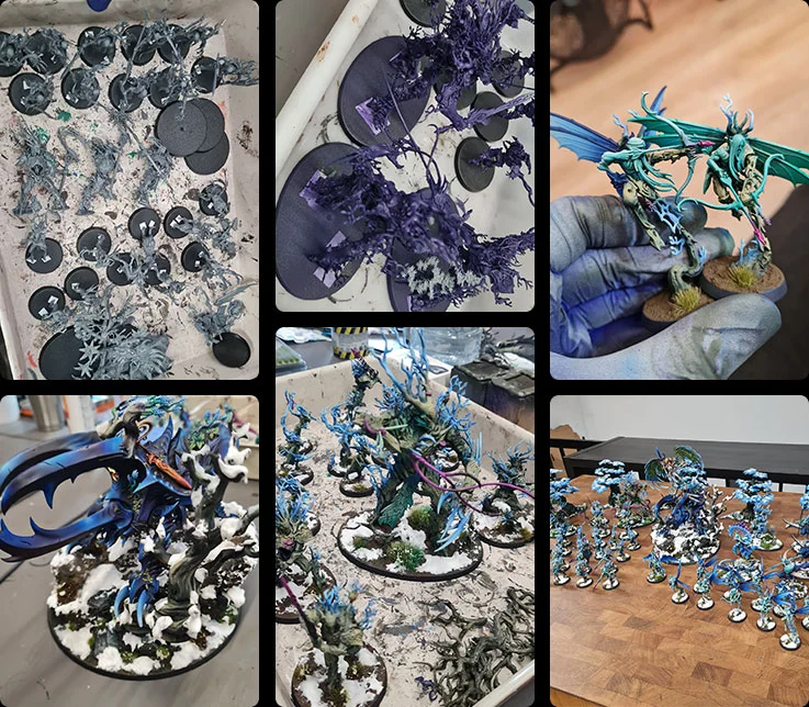 Winter Sylvaneth Army assembling and painting process
