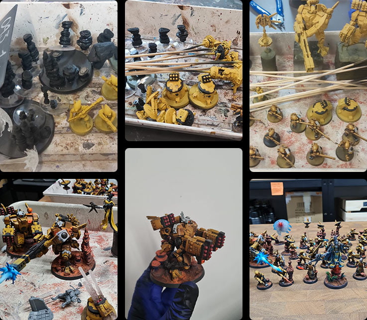 T’au Force assembling and painting process