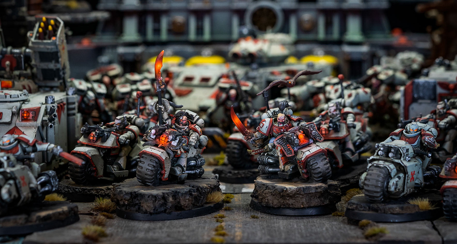Miniaturas pintadas del Ejército Cicatrices Blancas